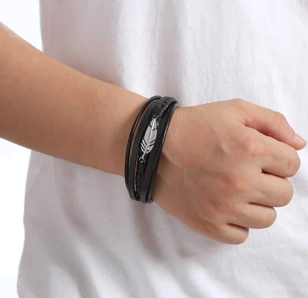 Leaf Leather Bracelet