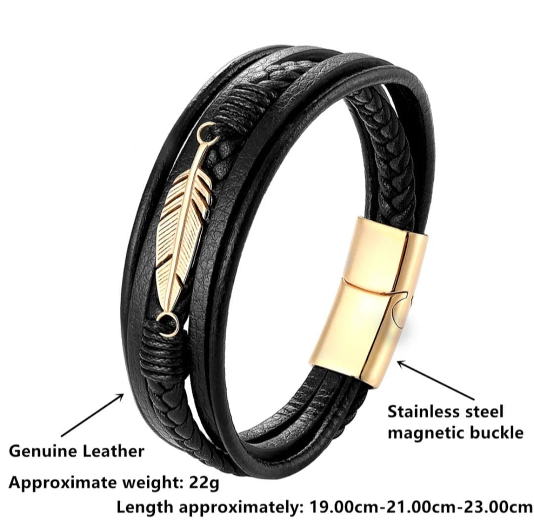 Leaf Leather Bracelet