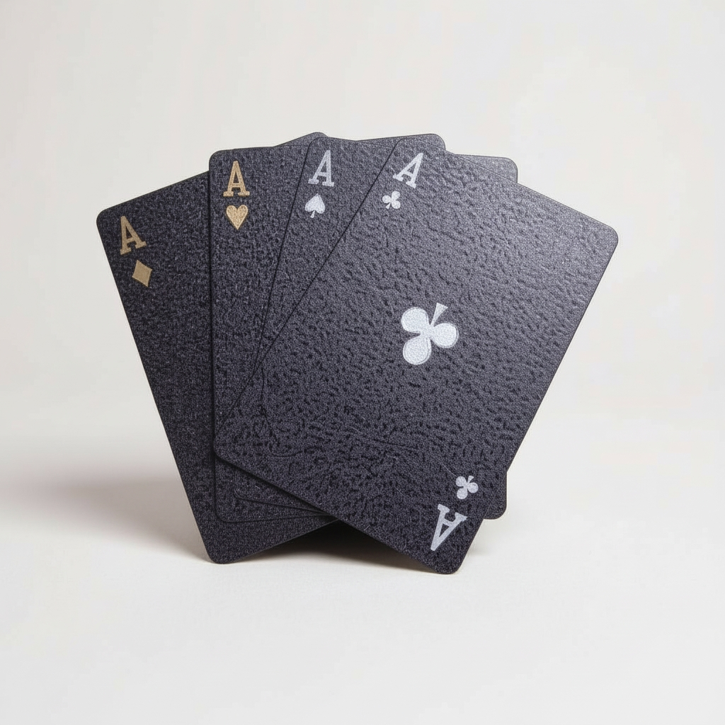 Black waterproof cards