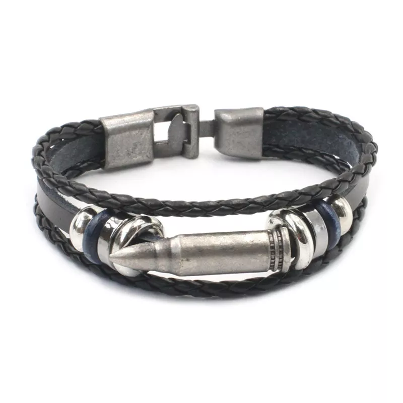 Bullet Bracelet 19cm length with anchor clasp and option to add a personalised laser engraving to the item.