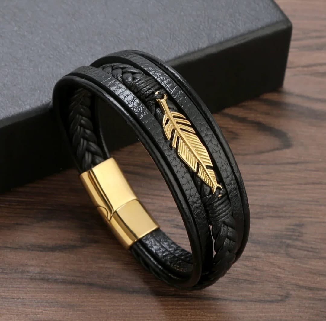 Leaf Leather Bracelet