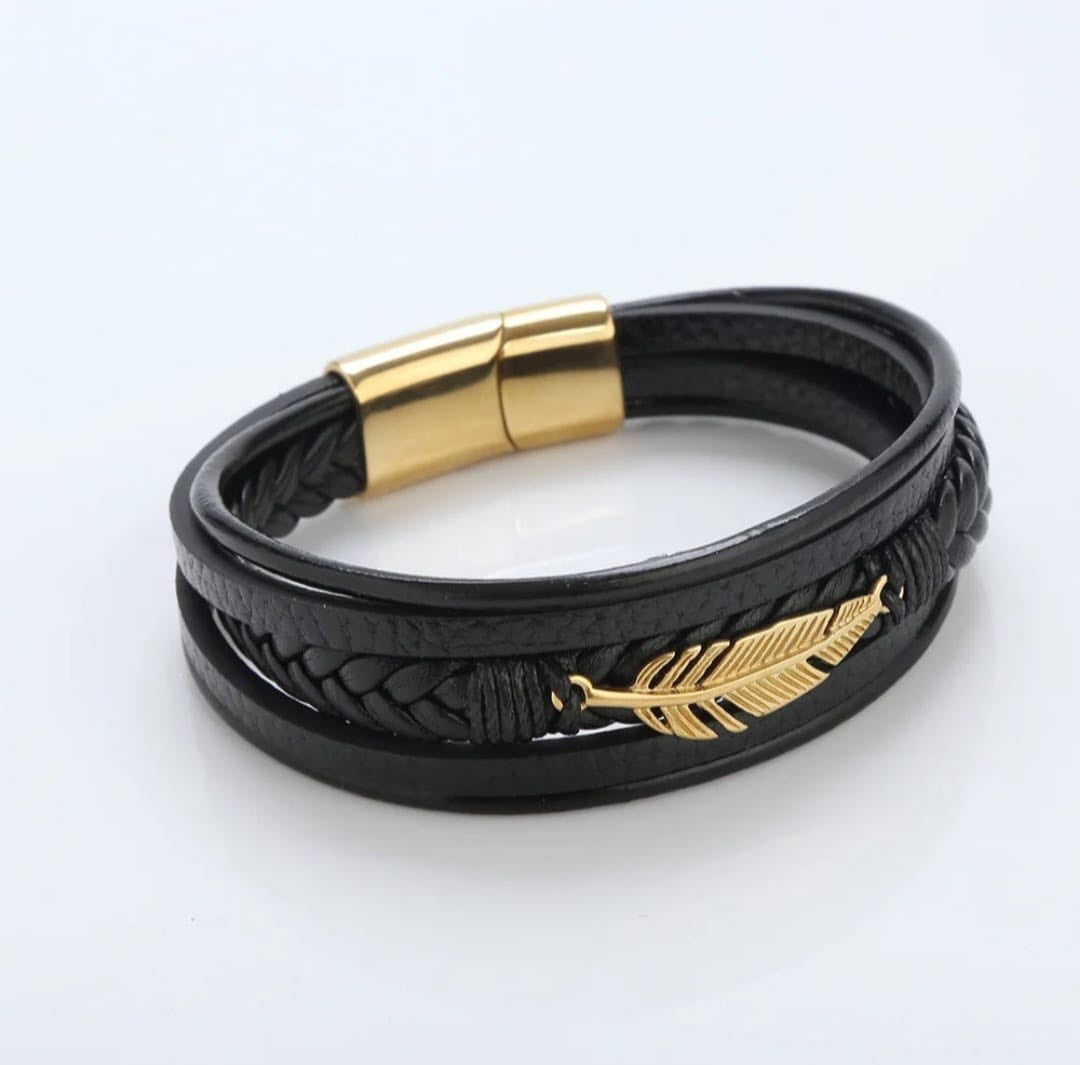 Leaf Leather Bracelet
