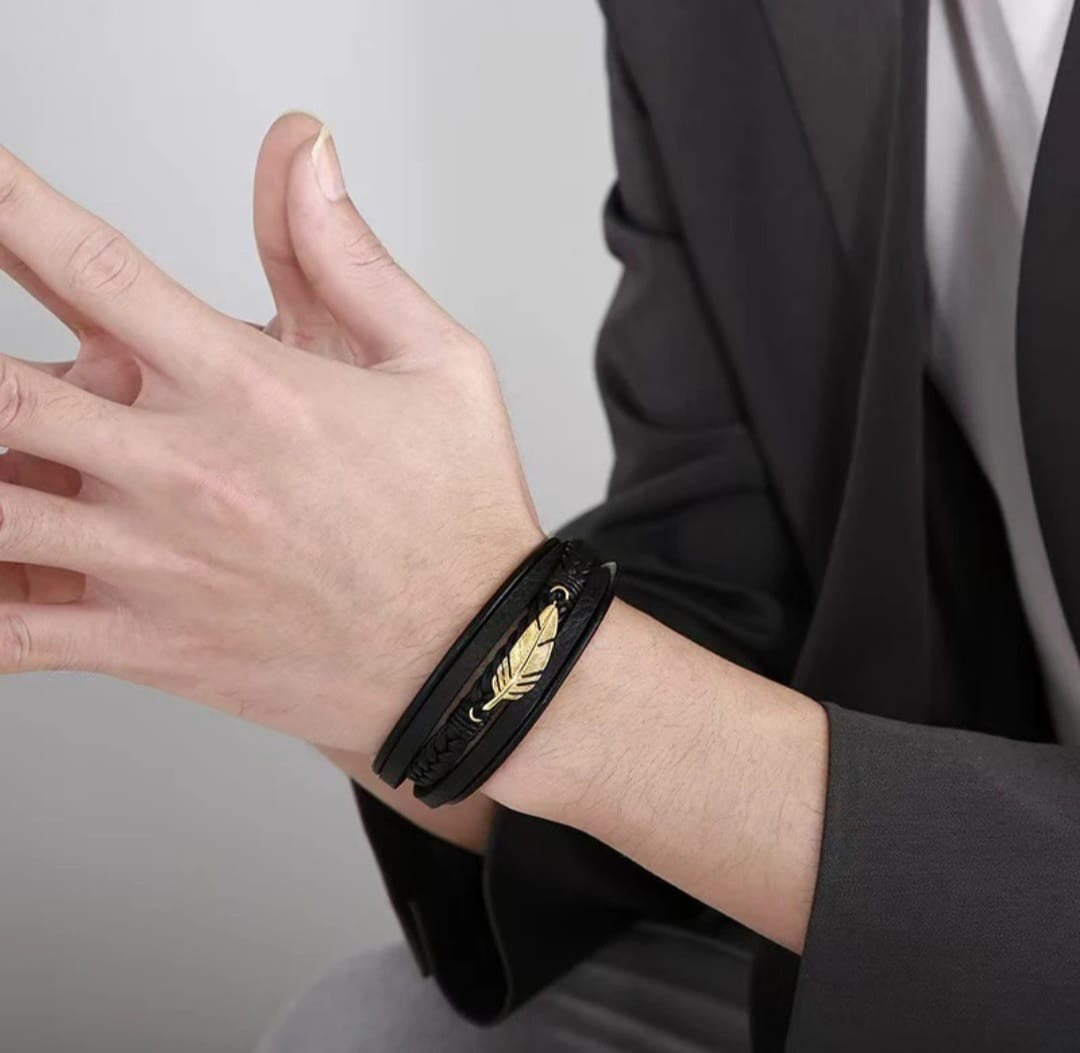 Leaf Leather Bracelet