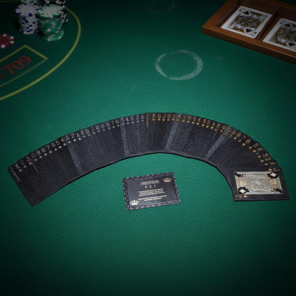 Black waterproof cards