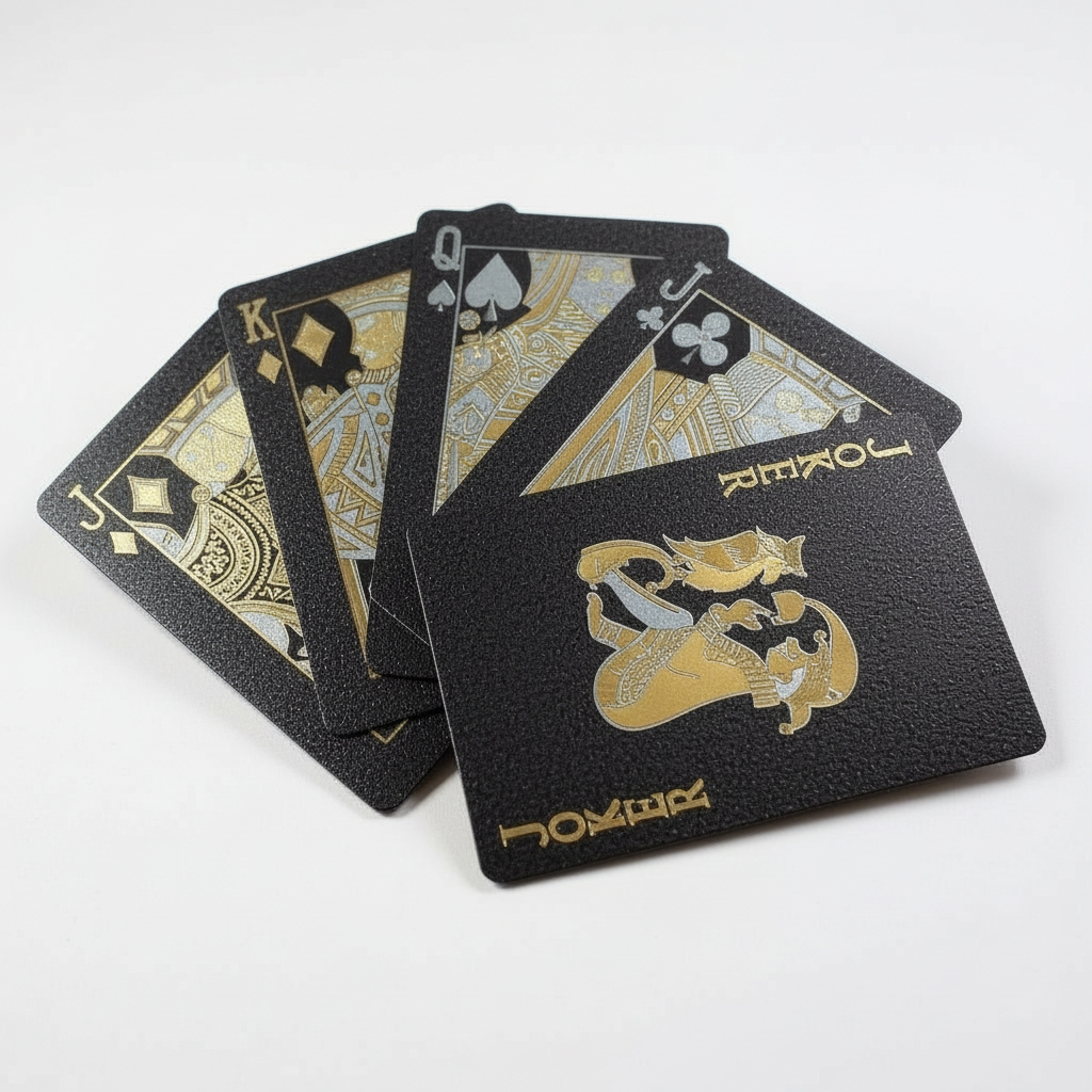 Black waterproof cards