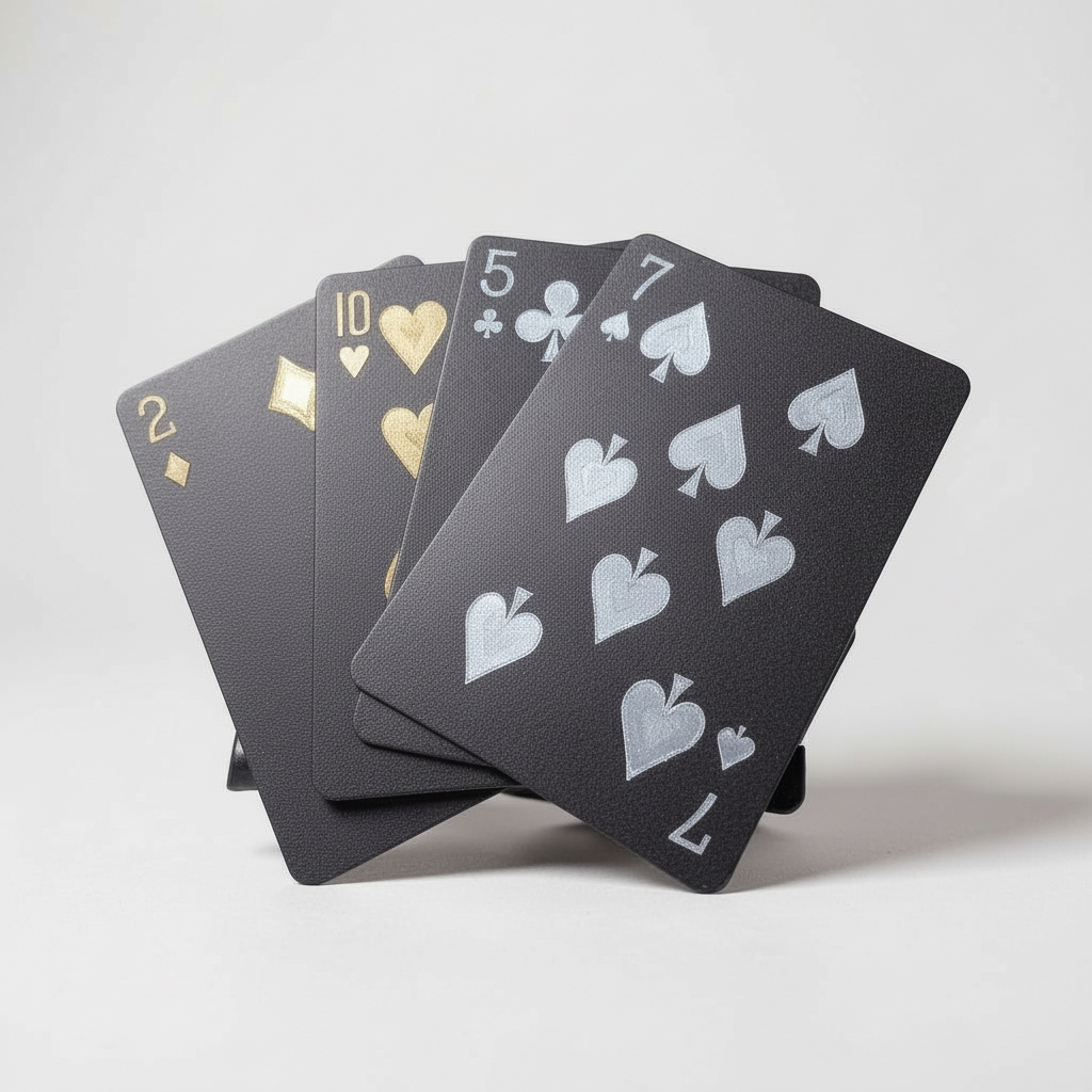 Black waterproof cards