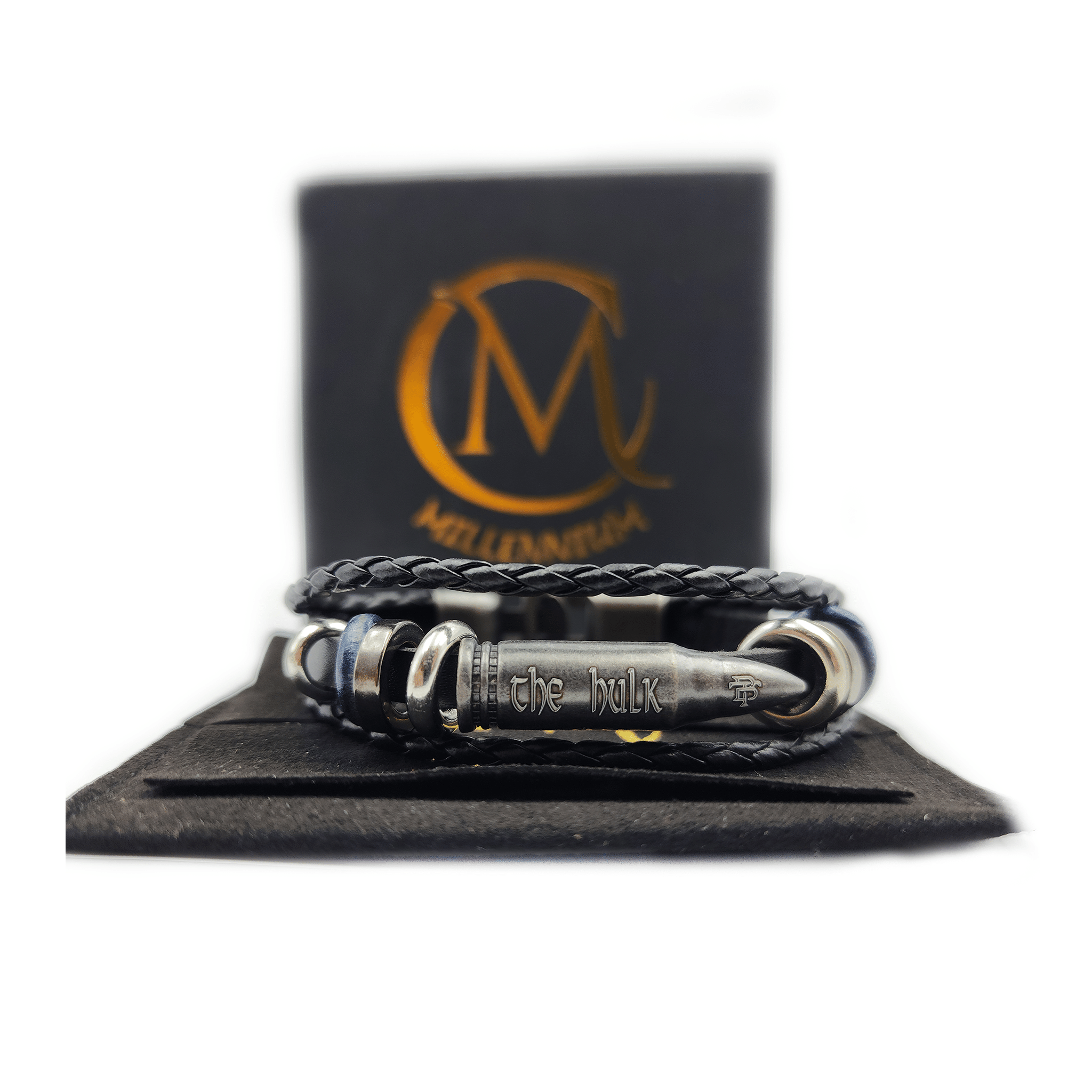 Bullet Bracelet 19cm length with anchor clasp and option to add a personalised laser engraving to the item.