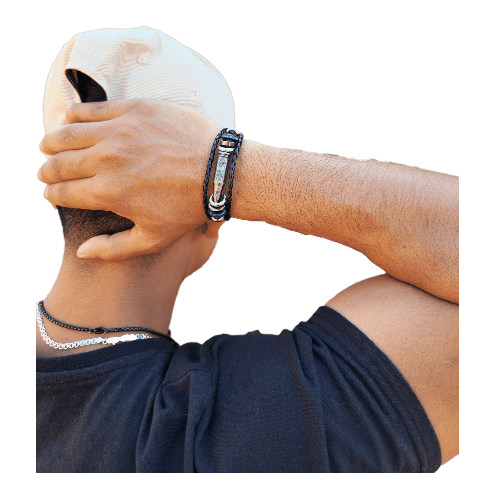 Bullet Bracelet 19cm length with anchor clasp and option to add a personalised laser engraving to the item.