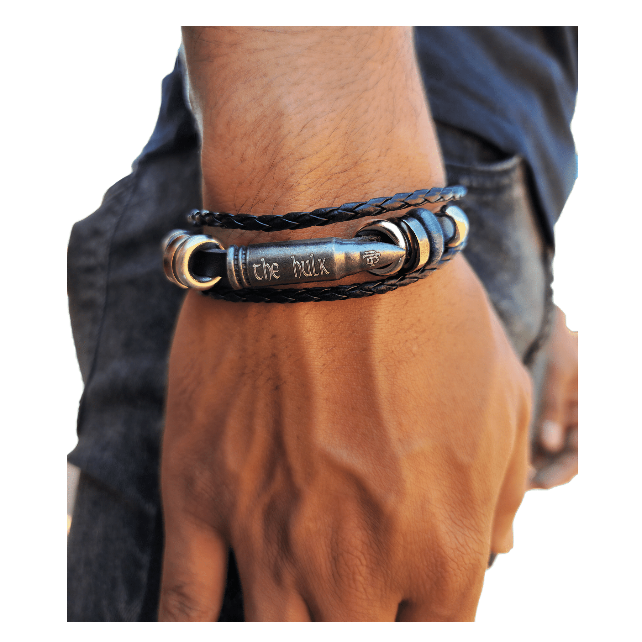 Bullet Bracelet 19cm length with anchor clasp and option to add a personalised laser engraving to the item.